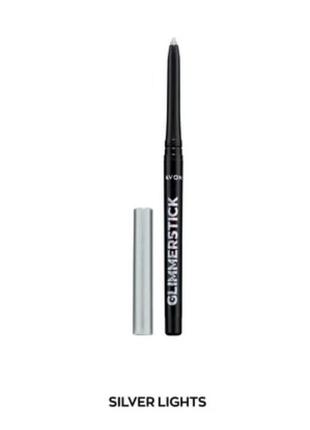 Мерехтливий олівець для очей avon glimmerstick сяйво срібла silver lights