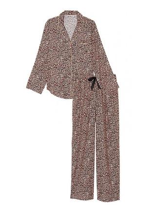 Пижама victoria's secret flannel long pj set виктория сикрет для высоких!!!5 фото