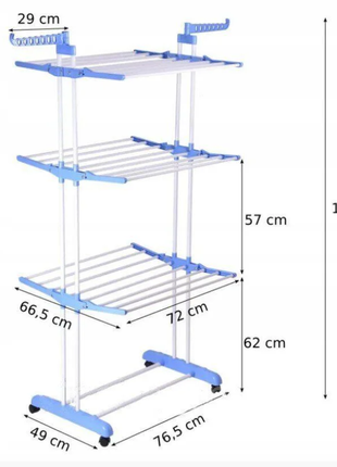 Многоярусная сушилка для белья, вещей, одежды garment rack with wheels складная8 фото