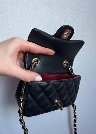 Жіноча сумка chanel mini молодіжна сумка шанель міні через плече з м'якої екошкіри5 фото