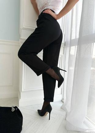 Брюки штани жіночі класичні чорні коричневі сірі весняні на весну демісезонні базові ділові нарядні повсякденні батал9 фото