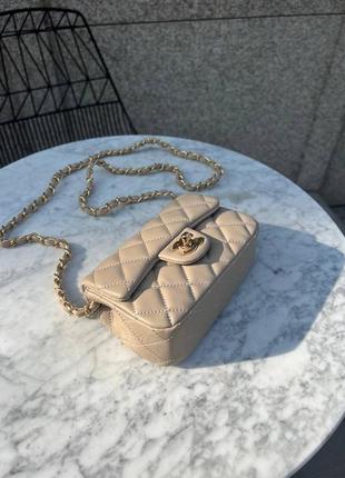 Жіноча сумка chanel mini молодіжна сумка шанель міні через плече з м'якої екошкіри витончена брендов4 фото