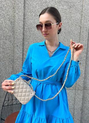 Жіноча сумка chanel mini молодіжна сумка шанель міні через плече з м'якої екошкіри витончена брендов6 фото