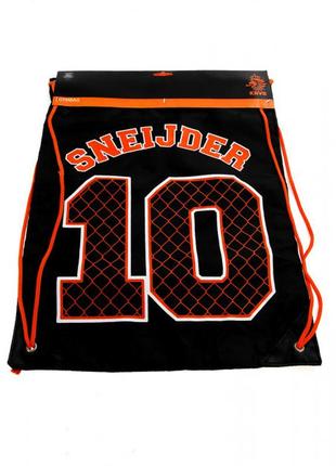 Спортивный рюкзак, котомка knvb gymbag sneijder nr 10 black