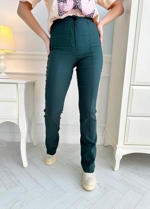 Брюки брюки женские классические черные коричневые серые синие зеленые бордовые весенние на весну демисезонные базовые деловые нарядные повседневные батал клеш4 фото