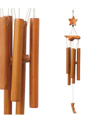 Бамбуковый колокольчик дверной 5 трубочек. музыка ветра из бамбука