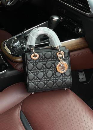 Жіноча сумка christian dior small lady dior my abcdior bag black3 фото