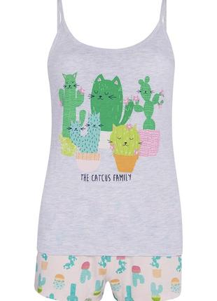 Трикотажная пижама cactus family primark love to lounge