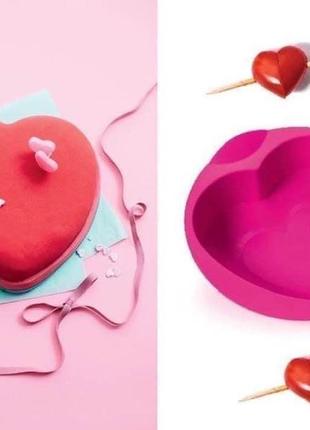 Силіконова форма серце для випічки tupperware