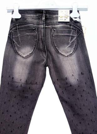 Суперцена. стильные джинсы скинни, пунктиры. новые, р-ры 25-294 фото
