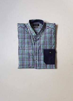 Рубашка слим  в клеточку
