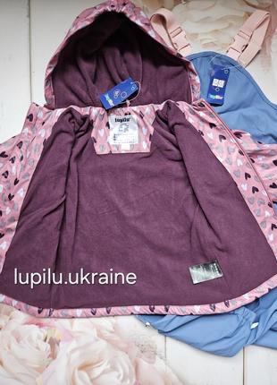 Lupilu комплект грязепруф 110/116 р дощовик на дівчинку дождевик на девочку набор3 фото