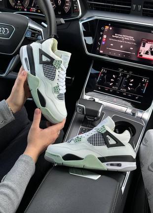 Женские кроссовки air jordan 4 retro seafoam white9 фото