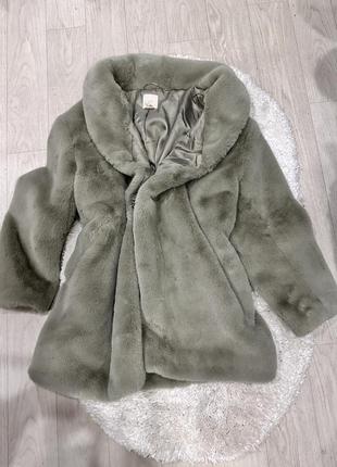 Шубка хакі velours h&m