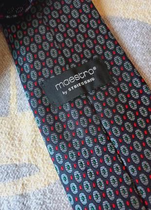 Австрія шовкова краватка вінтажна у дрібний принт горошок точки4 фото