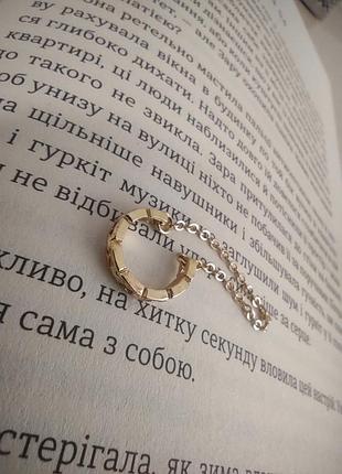 Кафф з ланцюжком біжутерія під золото