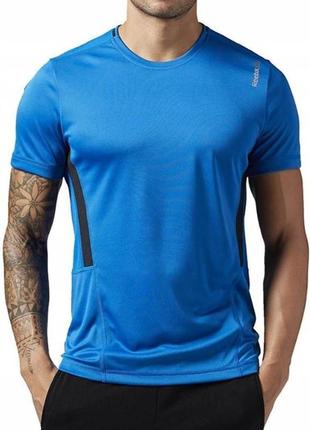 Футболка reebok wor tech light blue