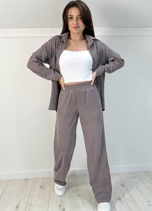 Костюм брюки и рубашка вельветовые6 фото