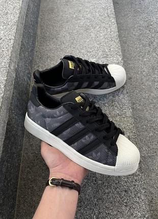 Женские кроссовки adidas superstar x atmos denim люкс качество