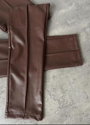 Теплые брюки-кюлоты с высокой талией8 фото