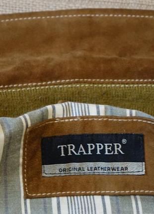 М'яка замшева куртка сорочкового стилю trapper германія 52 р.5 фото