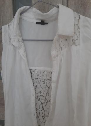 Каppahl летняя кружевная блузка блуза с кружевной спинкой на девочку р.140 - 1463 фото