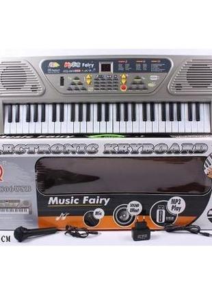 Детский орган с микрофоном mq-806usb, 61 клавиша детское пианино-синтезатор