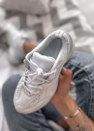 Nike mk 2 tekno шикарные женские кроссовки найк в белом цвете кожа (36-44)😍4 фото
