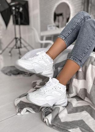 Nike mk 2 tekno шикарные женские кроссовки найк в белом цвете кожа (36-44)😍10 фото