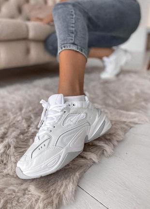 Nike mk 2 tekno шикарные женские кроссовки найк в белом цвете кожа (36-44)😍7 фото