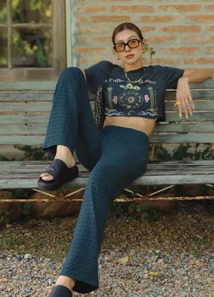 Брюки трикотаж штани zara