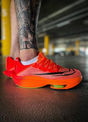 Мужские кроссовки nike zoom x alphafly "orange", оранжевые, вьетнам