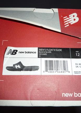 Оригінал! шльопанці new balance розмір 12 us, 46.5 eur, 30 cm2 фото