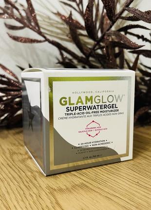 Оригінальний гель для обличчя зволожувальний з кислотами glamglow superwatergel triple acid oil-free moisturizer