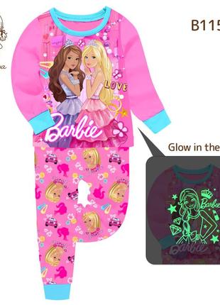 Пижама с барби barbie розового цвета | светится в темноте