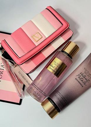 Сумка клатч victoria's secret розовый2 фото