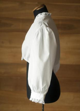 Білий австрійський топ під сарафан жіночий, розмір l, xl5 фото