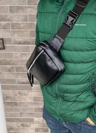 Мужская стильная нагрудная сумка слинг через плечо поясная cube 4.02 фото