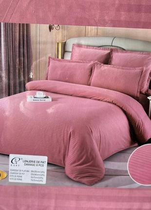 Комплект постельного белья страйп-сатин качество люкс3 фото
