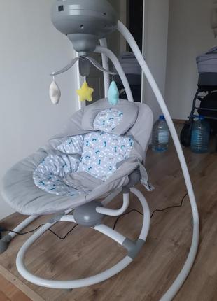 Акція! дитяча колиска-гойдалка carrello fantasia lovely grey