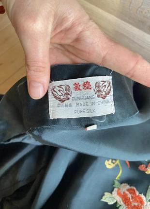 Вінтажний  шовковий халат кимано dunhuang2 фото