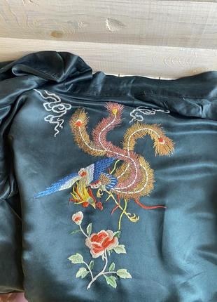 Вінтажний  шовковий халат кимано dunhuang7 фото