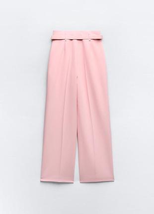 Широкие брюки розовые zara new3 фото
