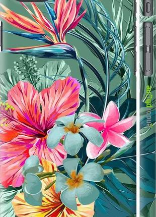 Чохол на телефон із принтом. тропічні квіти
