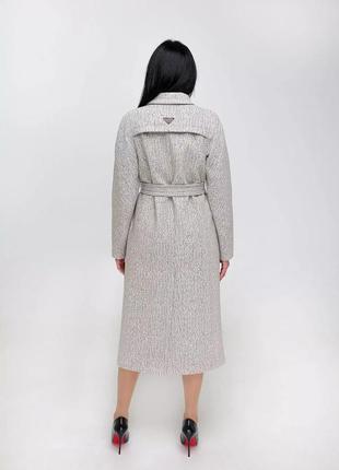Пальто жіноче демісезонне світло-сірого кольору2 фото