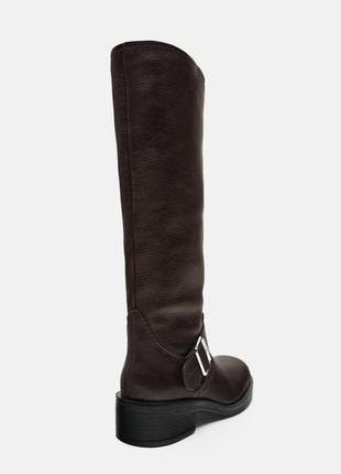 Сапоги кожаные zara7 фото