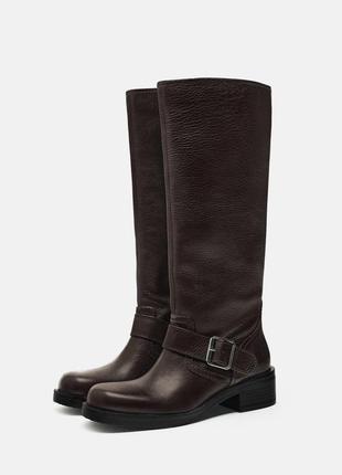 Сапоги кожаные zara5 фото