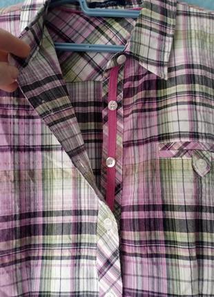 Рубашка в клетку с длинными рукавами attention collection, 40