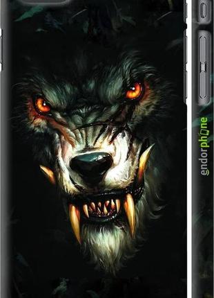 Чехол на телефон с принтом. дьявольский волк