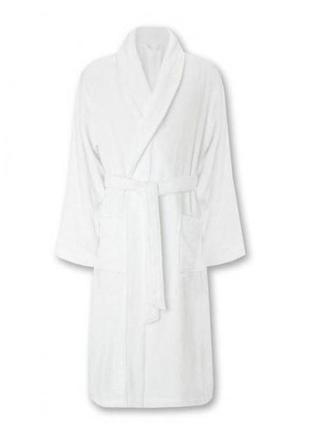 Готельний махровий велюровий халат shawl soundsleep шаль білий розмір l